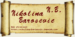 Nikolina Barošević vizit kartica